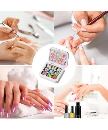 Vernis Gel Solide | Palette De Manucure Gel 9 Couleurs - Colle Prolongation pour French Tips Salon Mariage F tes Manucure Maison Filles - Buy Online on GoSupps.com