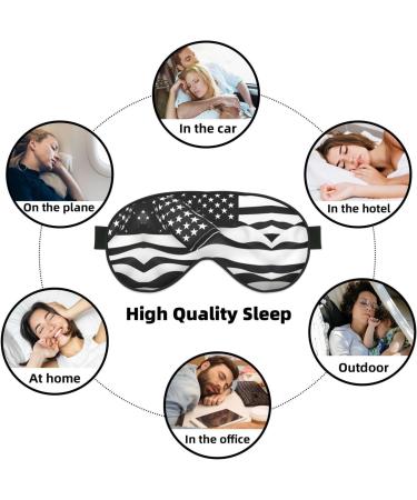 Black and White American Flag Eye Mask - Double-Sided Soft & Light Blocking for Better Sleep | International Shipping - Buy Online on GoSupps.com