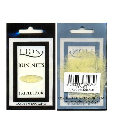 Lion Hair Bun Nets - Blonde - 3 in pack (10 packs) 30 nets in total
