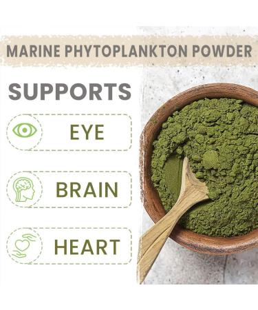 AKI Marine Phytoplankton Powder - Source of Raw Omega-3 EPA Micro Algae Nannochloropsis - Plant Based Proteins Vitamins for Overall Wellness - Complete Protein Source Vegan & GMO Free (2oz/57g) - Buy Online on GoSupps.com