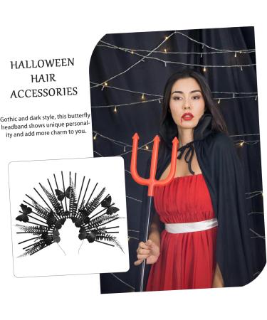 Didiseaon Gothic Dark Retro Butterfly Halloween Hair Accessories Headband (black) Hair Ornaments for Women Butterflies Decor Halloween Party Accessory Evening Party Accessory - Buy Online on GoSupps.com