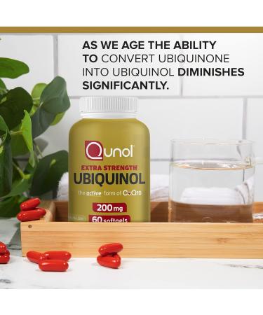 Qunol Ubiquinol CoQ10 200mg Softgels - Antioxidant for Heart Health (60 Count Pack of 2) | Buy Internationally - Buy Online on GoSupps.com