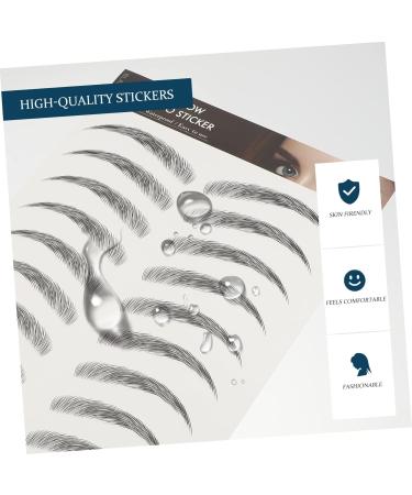 FOMIYES 10pcs Imitation Eco Eyebrow Sticker Stickers 4d Eyebrow Transfers Black Imitation Eyebrow - Buy Online on GoSupps.com