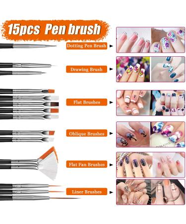 JOYJULY Nail Art Kit: Brushes, Dotting Tools, Rhinestones, Stickers, Holographic Glitters - Black Free - Buy Online on GoSupps.com