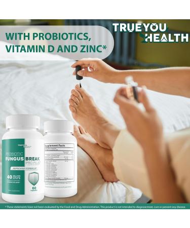 Probiotic Fungus Break Pro Plus - Improved Formula - Our Best Nail Fungus Probiotics For Nail Fungus Care - Best Nail Fungus Pills - Natural Nail Fungus Care Best Nail Fungus Treatment Probiotic Pills - Buy Online on GoSupps.com
