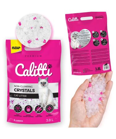 Calitti - Silicate cat litter | Premium Crystals silicate litter | Antibacterial cat litter | 3.8 L CRYSTALS 1 set 3.8 L