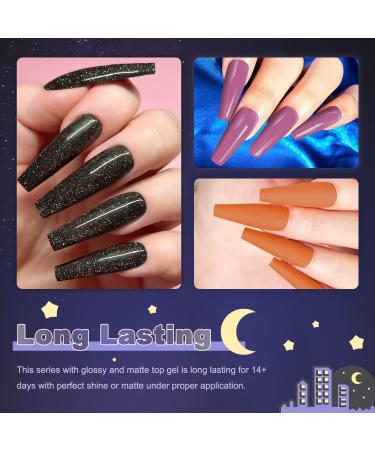 Lavender Violets 13 Pcs Gel Nail Polish Kit - 9 Colors, Base Top Matt Coat, Nail File - Soak-off UV LED Art Design - C960B A-Midnight Dream - Buy Online on GoSupps.com