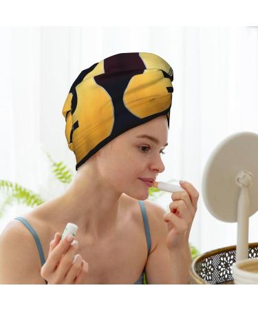 Note Guitar Coral Velvet Dry Hair Cap | Quick-Dry Towel Wrap for Men & Women - Perfect for Home & Travel - Buy Online on GoSupps.com