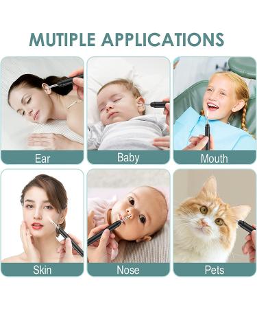 Smart Visual Ear Cleaner | Wireless Ear Wax Removal Tool Camera | 1296P FHD Otoscope with 6 LED Lights | IP67 Waterproof | Ear Camera for iPhone, iPad, Android | Black - Buy Online on GoSupps.com