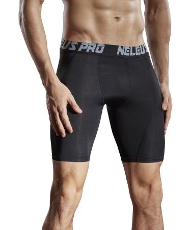 NELEUS Men's Compression Shorts 3-Pack - Size 3XL, Black - High Performance Athletic Wear - Buy Online on GoSupps.com