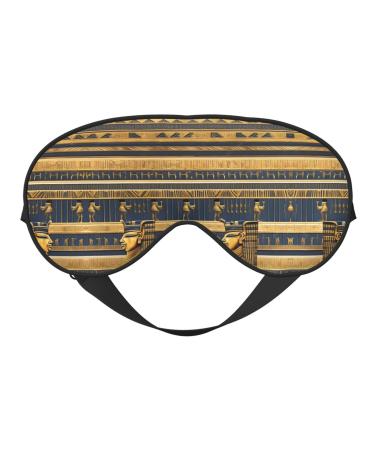 Egyptian Pharaonic Frescoes Eye mask Soft Elastic and Adjustable Nighttime Comfort Sleeping mask Suitable for Both Men and Women Black