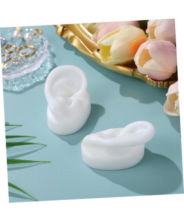 Mipcase Life-Like Silicone Ear Model White Ear Mold Display Model for Practice Piercing Aid - Buy Online on GoSupps.com