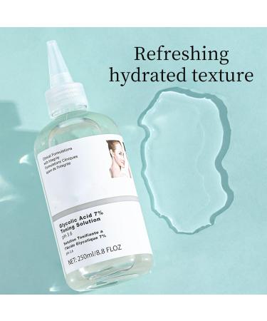 Glycolic Acid 7% Toning Solution 250ml Exfoliating Glycolic Acid Serum for Acne Prone Skin Natural Glow Essence Toning Solution with Glycolic Acid - Buy Online on GoSupps.com