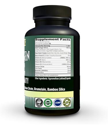 DR. GREENIC Collagen Complete | Multi-Collagen Type I II II V X Vit C A E D3 B3 B7 Calcium Zinc Bromelain Bamboo Silica | GMP & HACCP Certified | cGMP Compliant - Buy Online on GoSupps.com