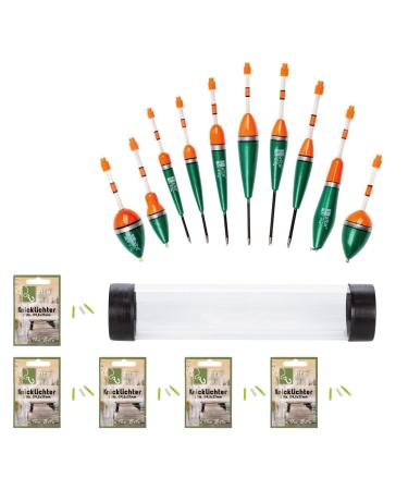Zite Fishing Glow Stick Set - 10 Glow Stick Floats with Float Tube Eel Floats Predatory Fish Floats + 10 Glow Sticks in Bag - Buy Online on GoSupps.com