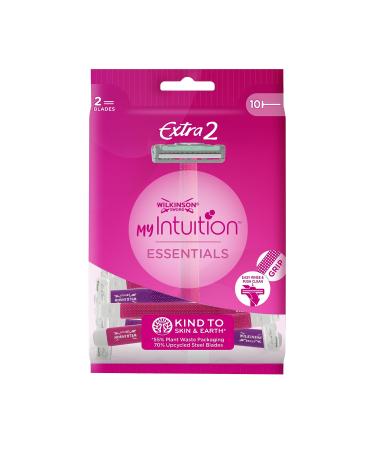 Wilkinson Sword Extra 2 Beauty - pack with 10 disposable razors for women 2 blades with a non -slip handle and slide strip with aloe vera extra 2 UK 10 pieces (1 Pack)