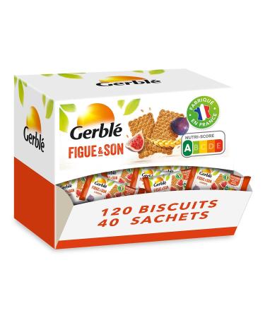 Gerblé Fig & Son Cookies, Rich in Fibre, Without palm oil, 40 Pouches of 3-120 cookies, 1.1 kg