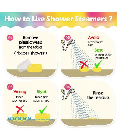 Bemawe Aromatherapy Shower Steamers - 8 Pack Shower Bombs Gift Set with Lavender and Coconut Essential Oils for Home Spa - Relaxation and Stress Relief Gift for Women and Men - Buy Online on GoSupps.com