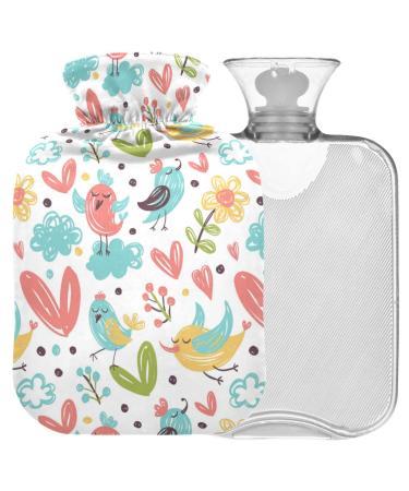 Naanle Spring Bird hot water bottle with cover transparent bag hot water bottle 1l heat bottle for bed handfoots Warmer pain relief heat and cold therapy