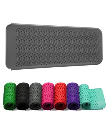 ZAXOP Resistant Silicone Mat Pouch for Flat Iron Curling Iron Hot Hair Tools.(Grey)