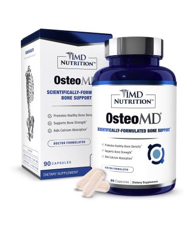 1MD Nutrition OsteoMD for Comprehensive Bone Support | with Calcium Hydroxyapatite, Vitamin D3 & K2 | 90 Capsules 90 Count (Pack of 1)