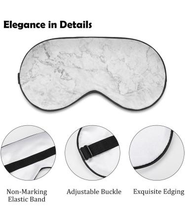 Buy White Marble Texture Sleep Mask for Women - Adjustable Eye Shades with Elastic Strap | International Shipping Available - Buy Online on GoSupps.com