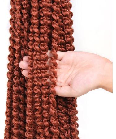 Leeven 30 Inch Copper Red Passion Twist Crochet Braids Hair - Long Water Wave Butterfly Locs Extension in 350# - Pack of 1 - Buy Online on GoSupps.com