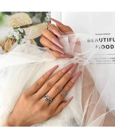 Shop Sethexy Matte Ballerina Monochrome Long False Nails - Acrylic Art Tips in Pink for Women & Girls | International Shipping Available - Buy Online on GoSupps.com