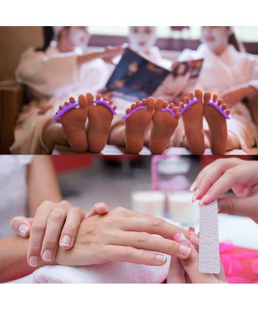 SIQUK Nail Polish Remover Kit - Finger and Toe Nail Clips, Cotton Pads, Files, Cuticle Peeler, and Brush - Gel Nail Removal Set (Purple) - Buy Online on GoSupps.com