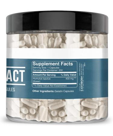 Earthborn Elements Magnesium Oxide and Hops Bundle - 200 Capsules Each - Pure, Undiluted, No Additives - Buy Online on GoSupps.com