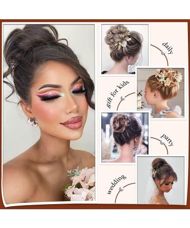 Claw Clip Messy Bun Hairpiece | Wavy Curly Chignon Ponytail Extension | Dark Auburn & Darkest Brown | Synthetic Scrunchie for Women - Buy Online on GoSupps.com