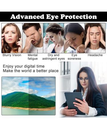 DNSHAN 3 Packs Blue Light Glasses Lightweight Blue Light Blocking Glasses Computer Glasses Anti Glare Glasses for Women & Men - Buy Online on GoSupps.com