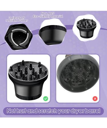 Adjustable Hair Diffuser for Curly Hair - Universal Attachment for 1.4-2.6 Inch Dryers - Ideal for Fine, Thick, Natural, and Frizzy Hair - Professional Salon Tool in Black - Buy Online on GoSupps.com