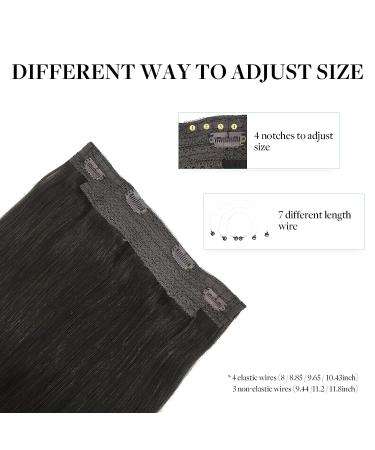 DOORES 18 Dark Brown Wire Hair Extensions - 95g Remy Human Hair, Natural Straight Invisible Hairpiece - Buy Online on GoSupps.com