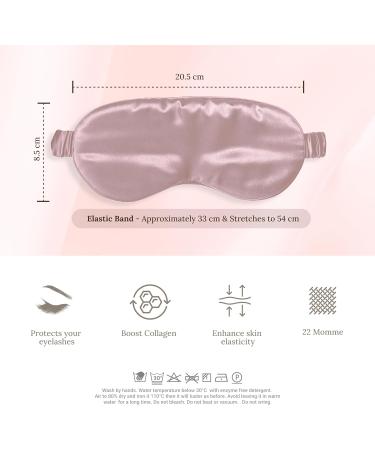 SILKSLEEK 22 Momme Pure Mulberry Silk Sleeping Eye Mask - 100% Silk Filled Travel Essentials for Super Soft Comfort - Blush Pink - Buy Online on GoSupps.com