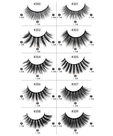 10 Pairs 3D Mink Eyelashes Natural Soft Wispy Volume False Lashes for Daily Wear | Reusable & Fluffy (#309 - Buy Online on GoSupps.com
