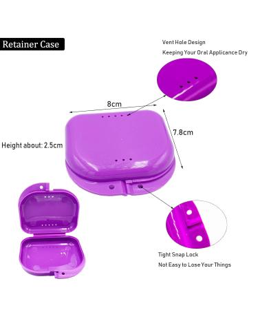 Invisible Orthodontic Set - 4 Pieces | Alignment Tool Retainer Case & 2 Oral Care Tools | Perfect for International Shipping (Purple) - Buy Online on GoSupps.com