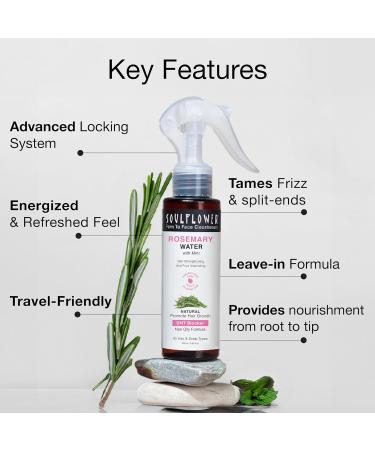 Rosemary Water spray with mint (3.38 Fl Oz) | For Hair growth Hair fall control Scalp health Hair damage protection Anti frizz | Rosemary Niacinamide & Peppermint Oil | For Men & Women - Buy Online on GoSupps.com