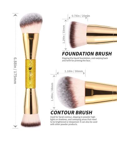 DUcare Dual-Ended Foundation Brush - Perfect for Blending Liquid, Powder, & Cream Makeup - Buy Online on GoSupps.com