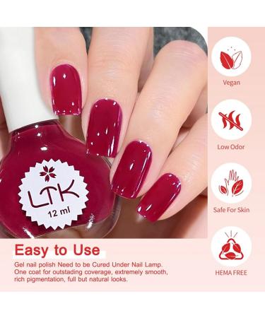 Holographic Nail Polish 12ml Cherry Red Nail Polish Quick-Drying and Durable Gel Nail Polish no Need to Cure Gel Nail Polish Non-Toxic Nail Polish is Suitable for Female Nail Gifts - Buy Online on GoSupps.com