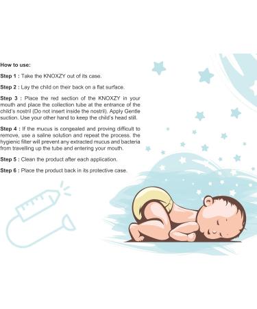 Knoxzy Baby Nasal Aspirator with 9 Hygiene Filters - Gentle & Effective Relief - Buy Online on GoSupps.com