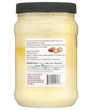 Buy 100% Sustainable Organic Palm Oil - RSPO Certified Food Grade Kosher Not Hydrogenated - Ideal for Cooking & Soap Making - 28 Fl Oz - Buy Online on GoSupps.com