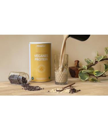 Proatly Vegan organic protein flavour vanilla multicomponent protein from 7 synergistic sources without sweeteners 750 g premium product from Germany - Buy Online on GoSupps.com