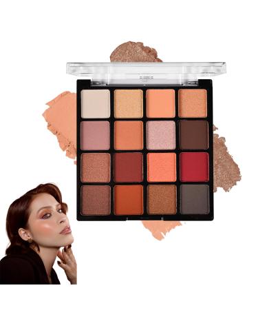 16 Colors Eyeshadow Palette Matte Nude Eye Makeup Palette Ultra-Blendable Long Lasting High Pigmented Waterproof Nudes Neutral Smooth Eye Shadow Palette for Women Natural Charming Looking #03 16 Colors 3#