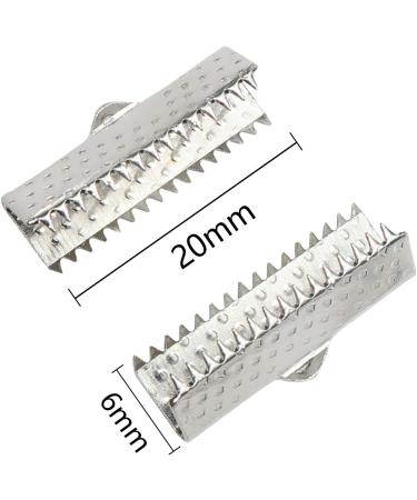 TOAOB 100pcs 20mm Silver Iron Ribbon Ends for Jewelry Making - Buy Online on GoSupps.com