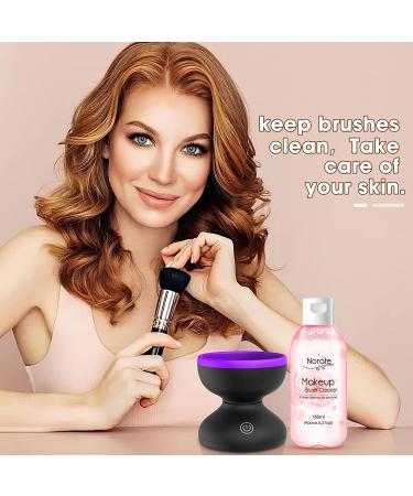 Electric Makeup Brush Cleaner Set - Automatic Spinner, Cleaning Mat - Christmas Gift for Her - Purple - Buy Online on GoSupps.com