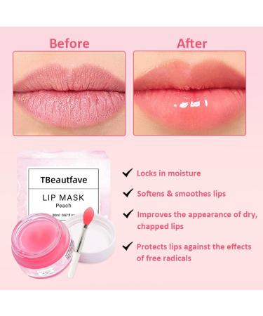 Lip Sleeping Mask Lip Balm Overnight Lip Mask Peach Lip Salve Skincare Lip Oils Lip Moisturiser for Dry Chapped Peeling Cracked Lips Fades Lip Lines Lip Balms for Moisture Lip Care - Buy Online on GoSupps.com
