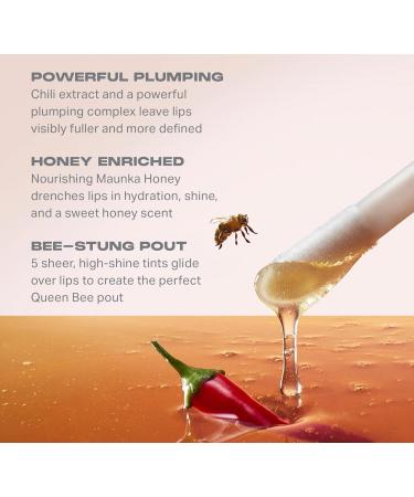 Morphe Hot Honeys Volumizing Lip Oil Plumper - Hydrating Lip Gloss for Women with Manuka Honey + Chili Extract - Makeup for Tingling Volume & Glossy Sheer Tint - Royal Sting (0.15 fl oz) - Buy Online on GoSupps.com