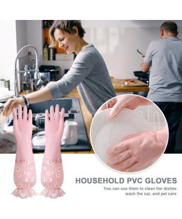 Cleaning Gloves - PVC Dishwashing Gloves Long Sleeves Waterproof Non-Slip Long Sleeve Kitchen Gloves Latex A/r - Buy Online on GoSupps.com
