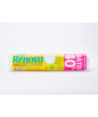 Renova Cotton Discs - 100 Extra Soft Robust and Absorbent Standard Size - Ideal for International Shipping - Buy Online on GoSupps.com